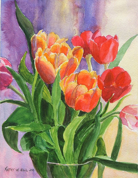 Rainbow Tulips – Print – Kathy W Hill